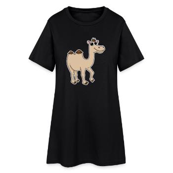 Chameau - Robe T-shirt Femme - noir - Devant