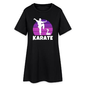 karaté, karatéka, karaté sport - Robe T-shirt Femme - noir - Devant