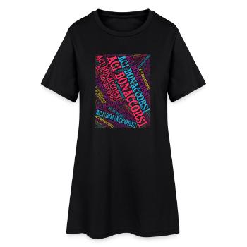 Sicilia t-shirt Aci Bonaccorsi world cloud collage - Women’s T-Shirt Dress - black - Front