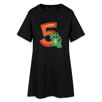5 Anniversaire 5 ans avec motif animal - cinq - Robe T-shirt Femme - noir - Devant