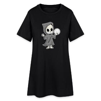 Faucheuse avec motif de volley-ball - Robe T-shirt Femme - noir - Devant