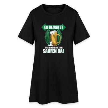 Junggesellenabschied Bier Saufen Team Bräutigam - Frauen T-Shirt-Kleid - Schwarz - Vorne