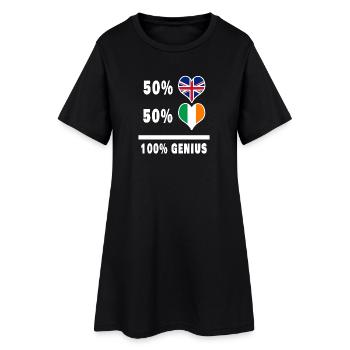 Irlande et Grande-Bretagne 100% Gneius Flag - Robe T-shirt Femme - noir - Devant