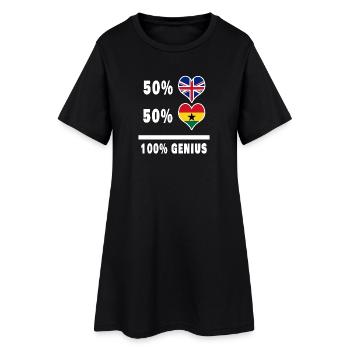 Drapeau 100% génie du Ghana et de la Grande-Bretagne - Robe T-shirt Femme - noir - Devant