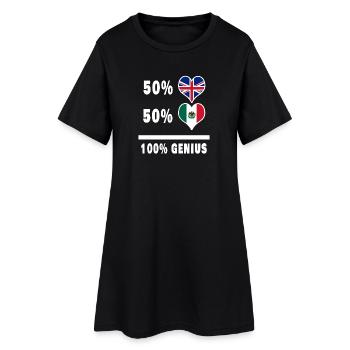 Mexique et Grande-Bretagne 100% Genius Flag - Robe T-shirt Femme - noir - Devant