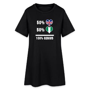Nigeria et Grande-Bretagne 100% Genius Flag - Robe T-shirt Femme - noir - Devant