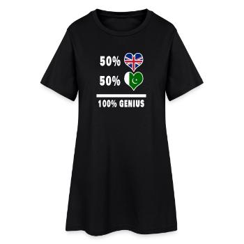 Pakistan et Grande-Bretagne 100% Genius Flag - Robe T-shirt Femme - noir - Devant