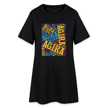 T-shirt Sicilia T-shirt Agira nuage de mots - Robe T-shirt Femme - noir - Devant