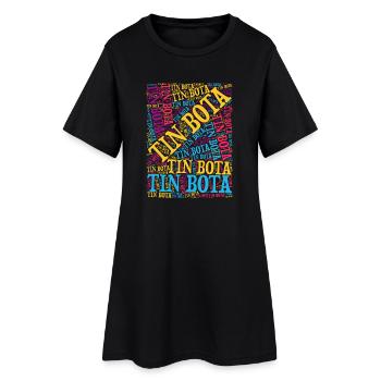 t-shirt tin bota nuage de mots Emilia Romagna - Robe T-shirt Femme - noir - Devant