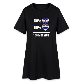 Thaïlande et Grande-Bretagne 100% Genius Flag - Robe T-shirt Femme - noir - Devant