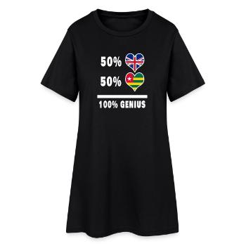 Togo et Grande-Bretagne 100% Genius Flag - Robe T-shirt Femme - noir - Devant