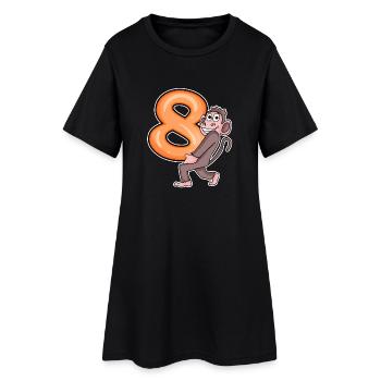 8 Anniversaire 8 ans avec motif animal - huit - Robe T-shirt Femme - noir - Devant