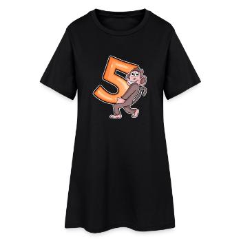 5 Anniversaire 5 ans avec motif animal - cinq - Robe T-shirt Femme - noir - Devant