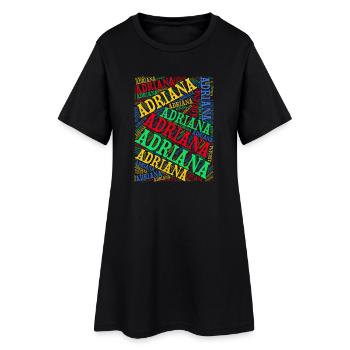 t-shirt Adriana t-shirt word cloud gift idea - Women’s T-Shirt Dress - black - Front