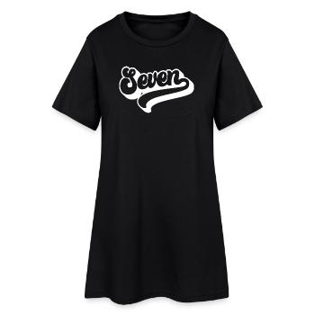 Seven 7th Birthday Kids Boys Girls 7 Years Old - Women’s T-Shirt Dress - black - Front