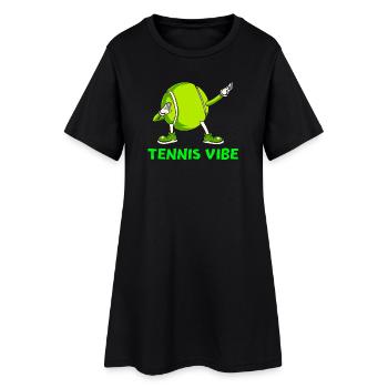 tennis, balle de tennis, fan de tennis - Robe T-shirt Femme - noir - Devant