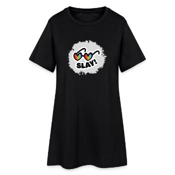 Lunettes de soleil cœur arc-en-ciel SLAY - Robe T-shirt Femme - noir - Devant