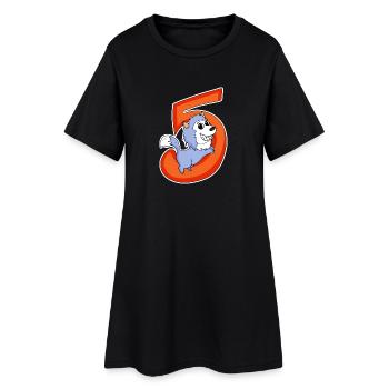 5 Anniversaire 5 ans avec motif animal - Cinq - Robe T-shirt Femme - noir - Devant
