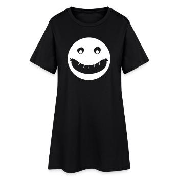 Grillen Monster Bratwurst Fan Camping Smiley Hobby - Frauen T-Shirt-Kleid - Schwarz - Vorne