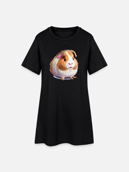 cute guinea pig - Women’s T-Shirt Dress - black