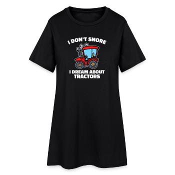 Biobauer Fahrzeug Kraftfahrzeug Traktor Statement - Frauen T-Shirt-Kleid - Schwarz - Vorne