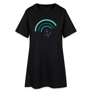 Ancre Allemagne du Nord Sailor Sailor Captain - Robe T-shirt Femme - noir - Devant