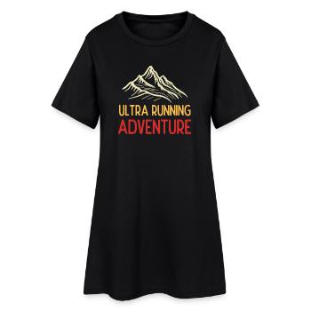 Ultra Running Advrenture - Women’s T-Shirt Dress - black - Front