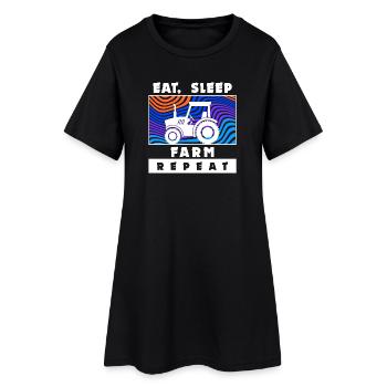 Déclaration du tracteur Agriculteur Agriculture Ferme - Robe T-shirt Femme - noir - Devant