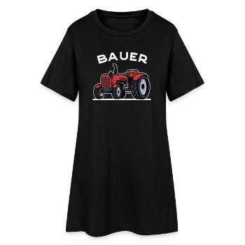 Bauer Traktor Landleben Landmaschinen Bauernhof - Frauen T-Shirt-Kleid - Schwarz - Vorne