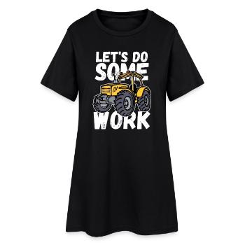 Bauernhof Bauer Traktor Statement Feld Schlepper - Frauen T-Shirt-Kleid - Schwarz - Vorne