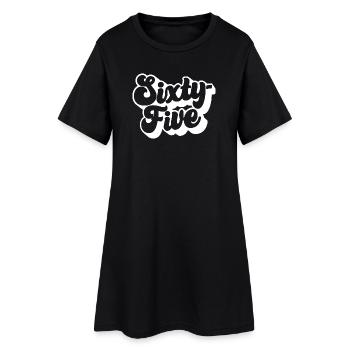 Fünfundsechzig 65. Geburtstag Männer Frauen 65 Jahre alt - Frauen T-Shirt-Kleid - Schwarz - Vorne