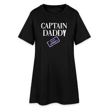 Captain Daddy fabriqué en Amérique - Robe T-shirt Femme - noir - Devant