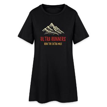 Les coureurs d’Ultra courent le kilomètre supplémentaire - Robe T-shirt Femme - noir - Devant