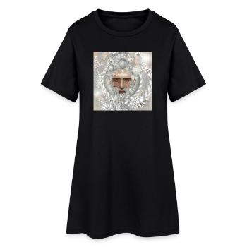 fascinating portrait of an Aquarius - Women’s T-Shirt Dress - black - Front