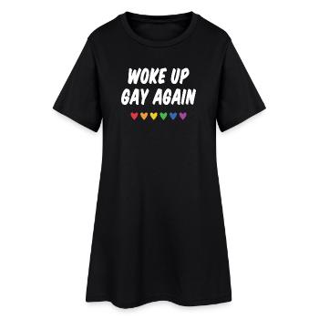 Wieder aufgewacht - Pride Month - Frauen T-Shirt-Kleid - Schwarz - Vorne