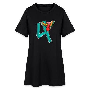 4 ans 4 ans avec motif animal - quatre - Robe T-shirt Femme - noir - Devant
