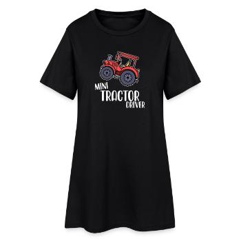 Traktor Statement Jungbauer Biobauer Bauernhof - Frauen T-Shirt-Kleid - Schwarz - Vorne
