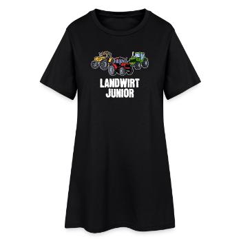 Kraftfahrzeug Jungbauer Traktor Statement Bauer - Frauen T-Shirt-Kleid - Schwarz - Vorne