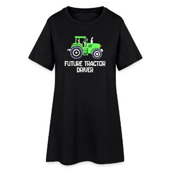 Déclaration relative aux véhicules utilitaires Tracteur vie-campagne Agriculteur - Robe T-shirt Femme - noir - Devant