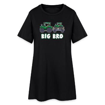 Biobauer Traktor Bauer Statement Fahrzeug Feld - Frauen T-Shirt-Kleid - Schwarz - Vorne