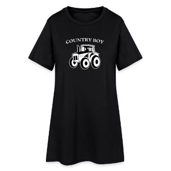 Country Life Farmer Statement Tracteur Véhicule - Robe T-shirt Femme - noir - Devant