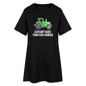 Landleben Fahrzeug Landwirt Traktor Statement - Frauen T-Shirt-Kleid - Schwarz - Vorne
