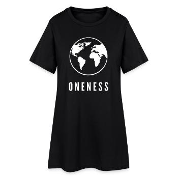 Oneness Globe Spiritual Unity Mindset Shirt - Women’s T-Shirt Dress - black - Front