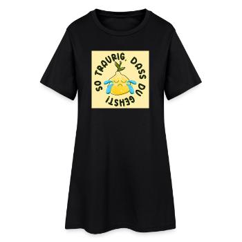 Abschiedsgeschenke - Traurig Sein Sprüche ZITRONE - Frauen T-Shirt-Kleid - Schwarz - Vorne