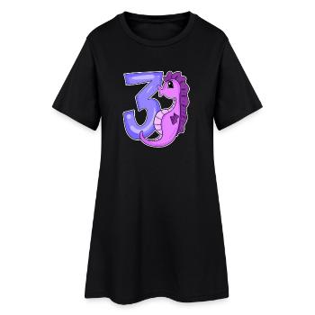3rd birthday motif seahorse - three years old - Women’s T-Shirt Dress - black - Front