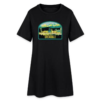 Grenoble : beauté de la capitale des Alpes - Robe T-shirt Femme - noir - Devant