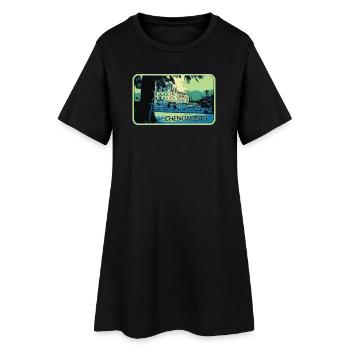 View of Château de Chenonceau: Loire Valley - Women’s T-Shirt Dress - black - Front