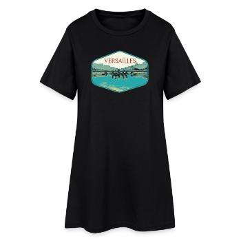 Schloss Versailles, der Wagen des Apollon, Frankreich - Frauen T-Shirt-Kleid - Schwarz - Vorne