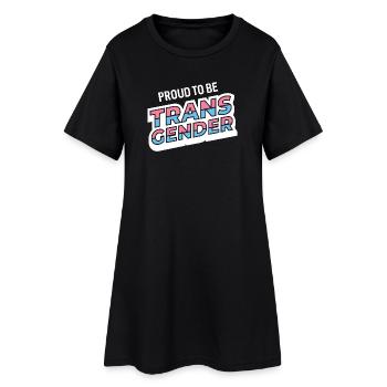 Mois de la fierté - Fiers d’être transgenres - Robe T-shirt Femme - noir - Devant
