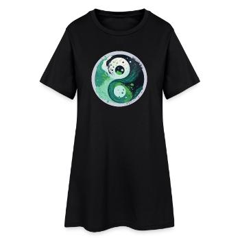 Yin Yang - Robe T-shirt Femme - noir - Devant